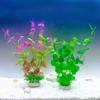4PCS Realistic Plant Fishtanks Decoration Artificial Green Plant with Base for Home Use Aquariums Landscaping Accessories