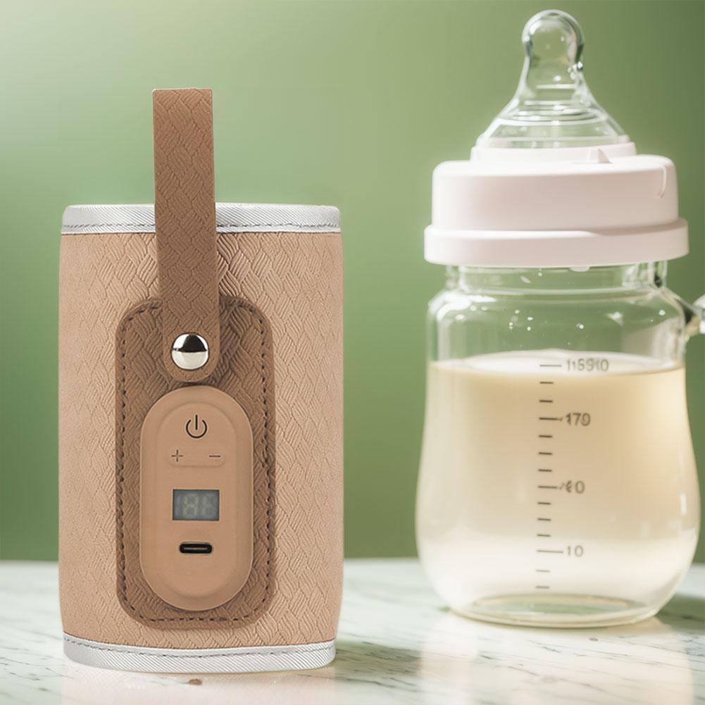Baby Milk Warmer USB Powered Digital Display Baby Nursing Bottle Heater Portable Bottle Warmer for Baby Children Outdoor Travel