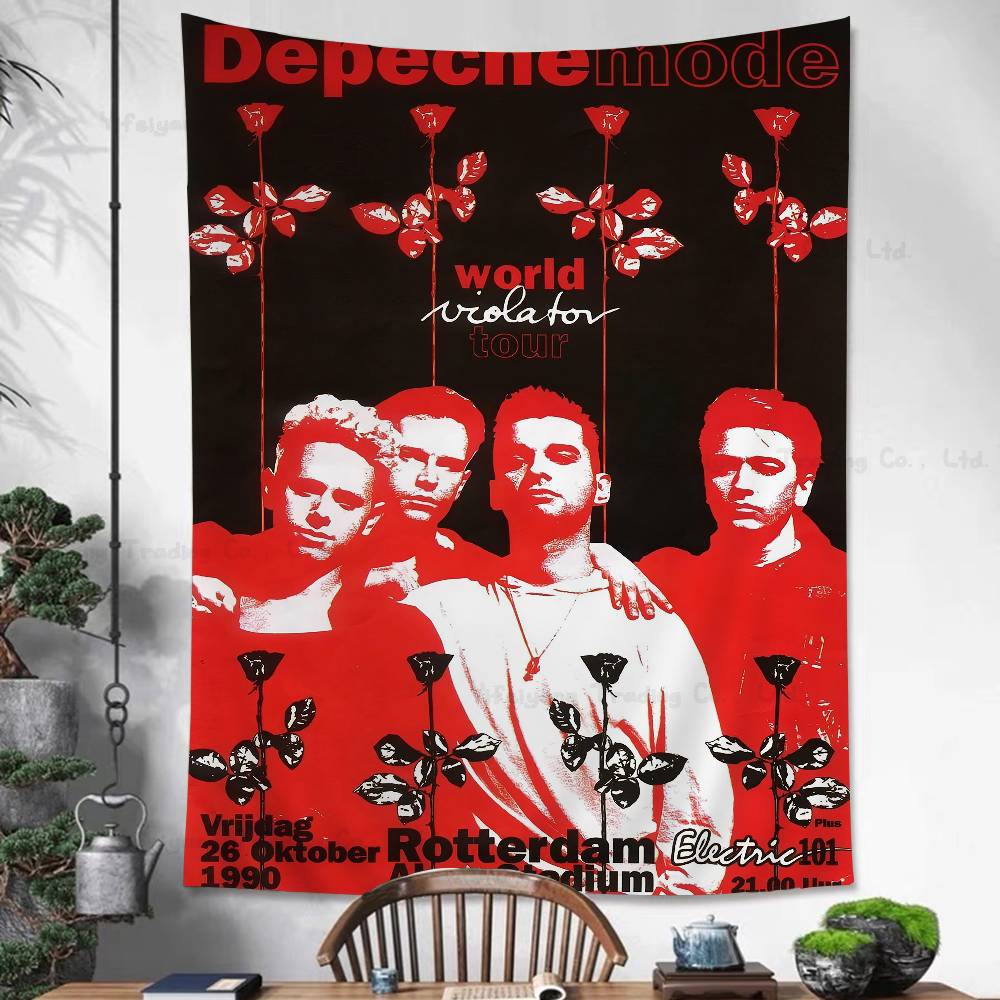 Band DDEPECHE MMODE Cool Chart Tapestry For Living Room Home Dorm Decor Art Home Decor