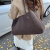 Faux Suede Solid Color High Quality Fashionable Versatile Handbag Women's Large Capacity Winter Daily Shoulder Bag