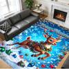 Christmas Custom Name Printed Square Area Rug Soft Non Slip Floor Carpet For Bedroom Holiday Gift