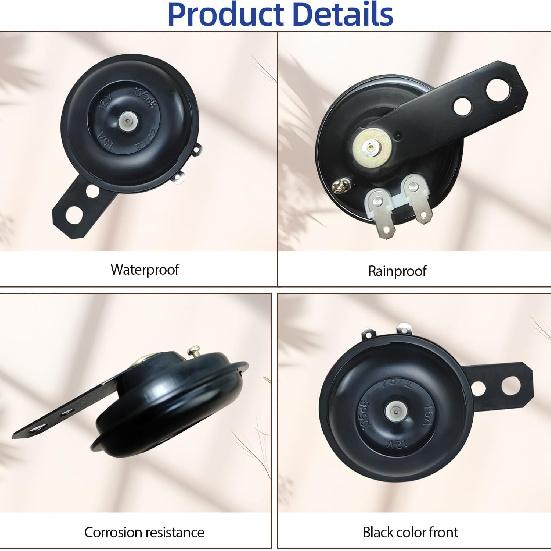 Waterproof Motorcycle Horn Motorcycle Universal Car Loud Speaker 12V 105 DB Mini Air Horn Loud Electric Horn For Bicycle, Scooter, ATV, Motorcycle,