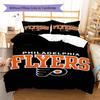 Philadelphia Flyers Logo Pattern Bedding Set Quilt Cover Pillowcase Home Decor Gift (1 * duvet cover + 2 * pillowcase, without core)