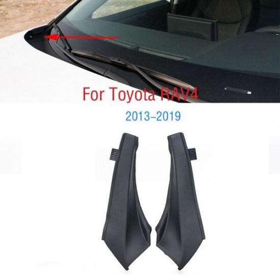 Pair For Toyota RAV4 2013- Front Windscreen Wrap Corner Trim Wiper Side Trim