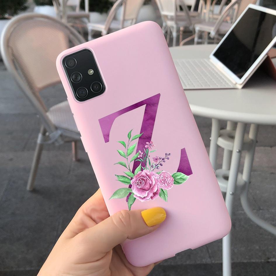 A51 Cute Letters Phone Case For Samsung Galaxy A51 Cover SM-A515F Slim Frosted Shield Matte Fundas For Samsung A51 A 51 5G Cases