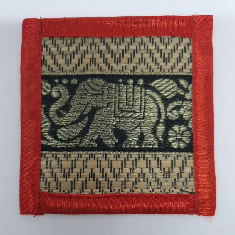 Elefantmattor Dryckunderlägg Thai silkesrörsmattor Matbordsunderlägg Souvenirpresent Present Handgjorda hantverk