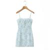 European and American French sweet lace print tube top skirt, your female summer new pure desire slim dress, hip skirt
