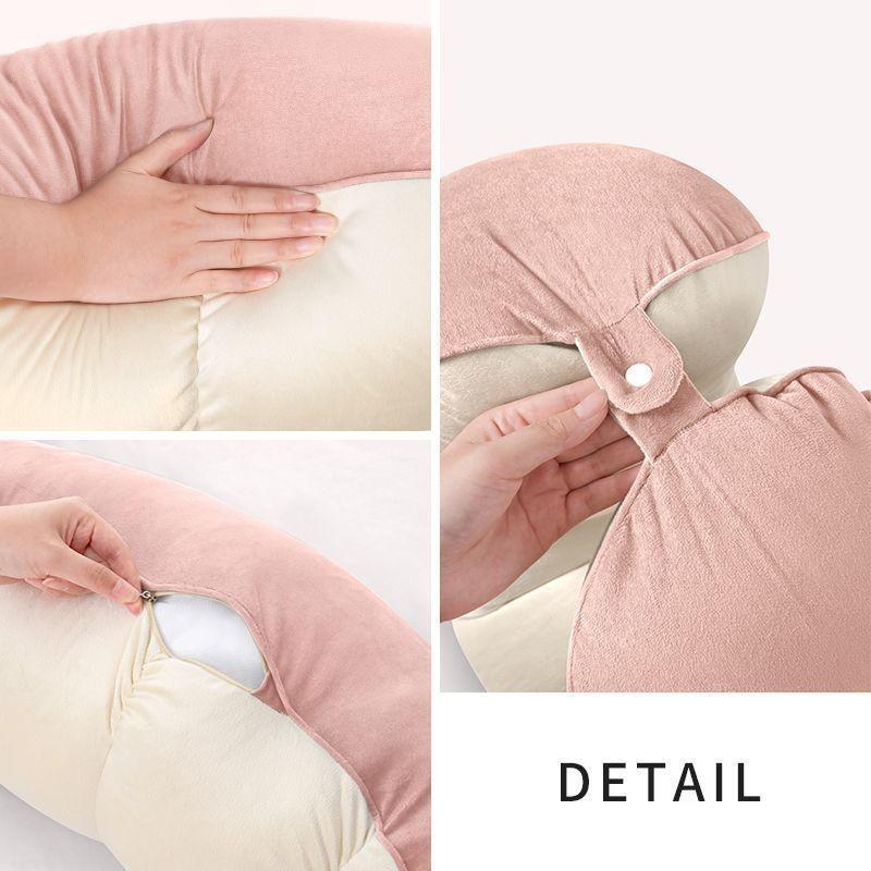 Multi-Functional Pea Bolster Pillow for Girls and Pregnant Women, Full-Body Support for Side Sleeping and Leg Clamping