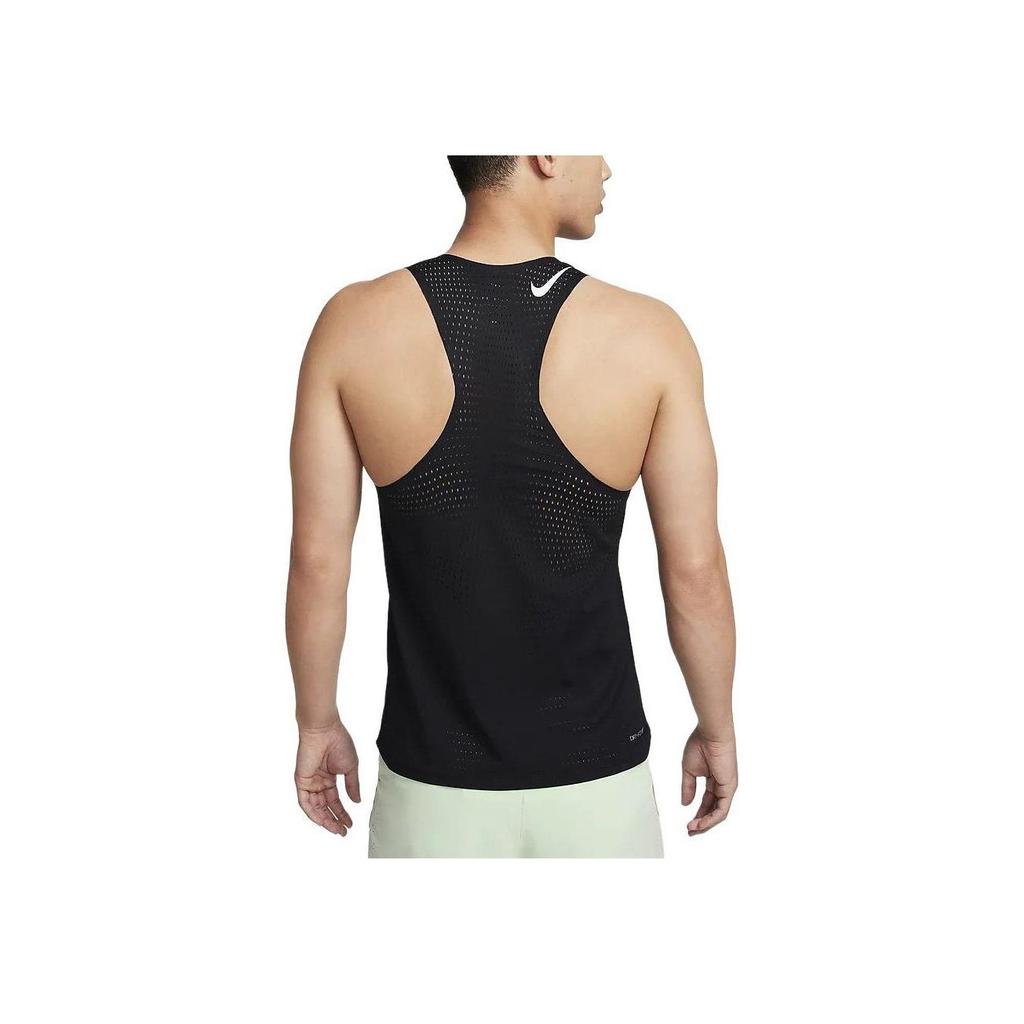 Nike Dri-FIT ADV Solid Breathable Round Neck Sports Tank Men Tops Black FN4232-010