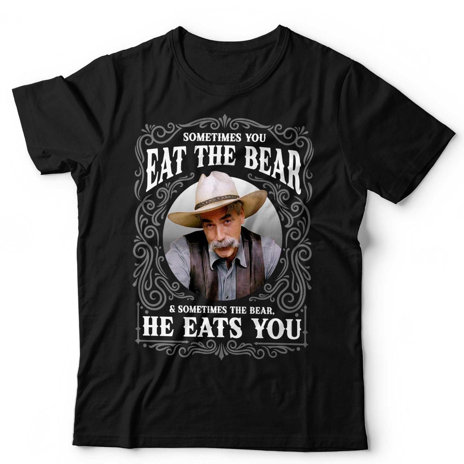 Big Lebowski T-Shirt Sometimes You Eat The Bear Funny Cult Movie Nerd Quote Coen M