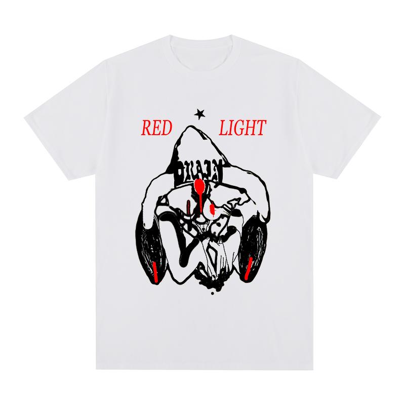 bladee 333 Drain Gang Red Light Character Skate Hip Hop tshirt Cotton Unisex T shirt New TEE TSHIRT Womens tops S