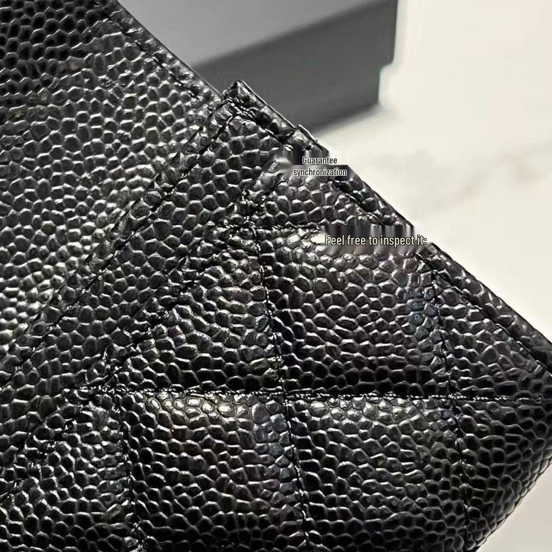 

Caviar Black Gold Bi-fold Card Wallet/Gift 11*7.2*2 cm чёрный
