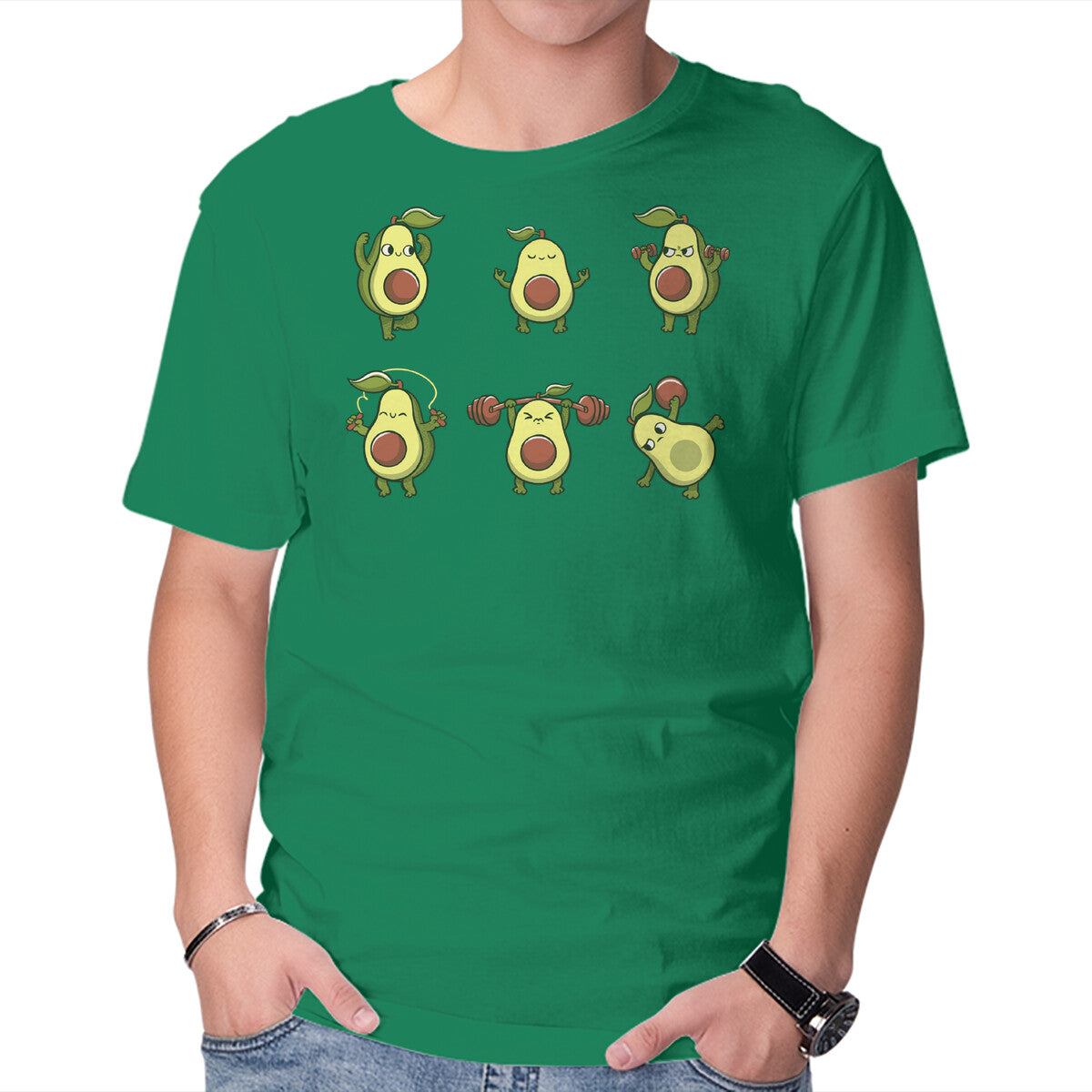Unisex Crew Neck T-Shirt Avocardio Graphic Short Sleeve Casual Tee M