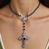 Elegant Beads Necklace Gothic Religious Necklace Pendant Necklace Neck Jewelry Modern Jewelry Present for Man and Women