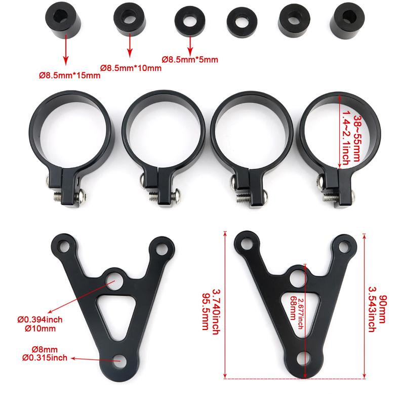40mm 41mm 43mm 45mm 48mm Universal Mount Headlight Brackets Fork Tubes Fit For Honda Kawasaki Yamaha Ducati BMW Triumph Buell