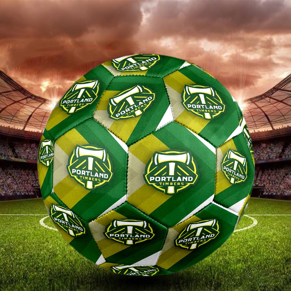 Portland Timbers Indoor Soccer Ball Size 5 Colorful All Ages Machine Stitched PVC Competition Ready Durable High-Bounce