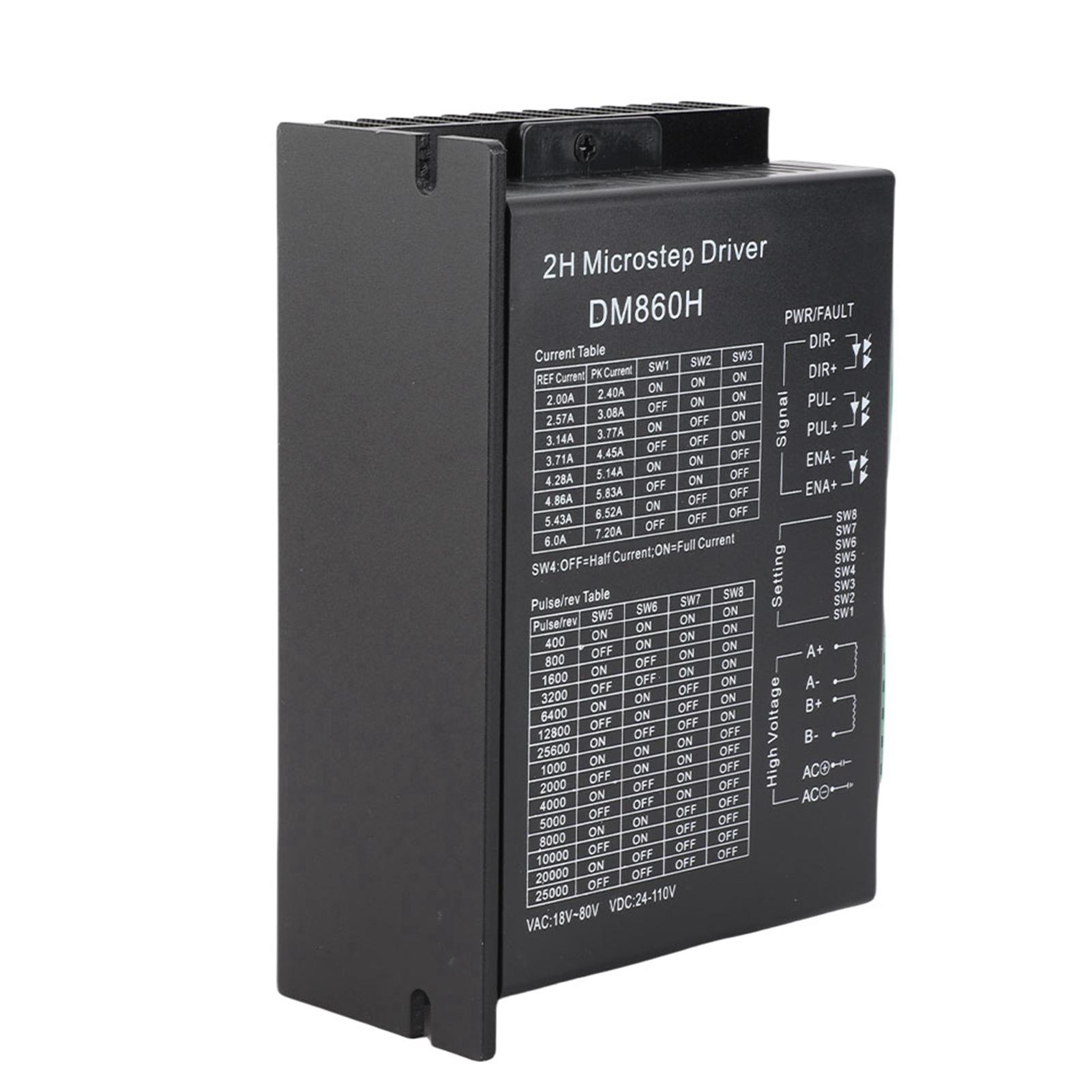 

Stepper Control Industrial Automation Stepper Motor Drive 2-Phase Optical Isolation Input NEMA23 NEMA34 DM860H 86 steps