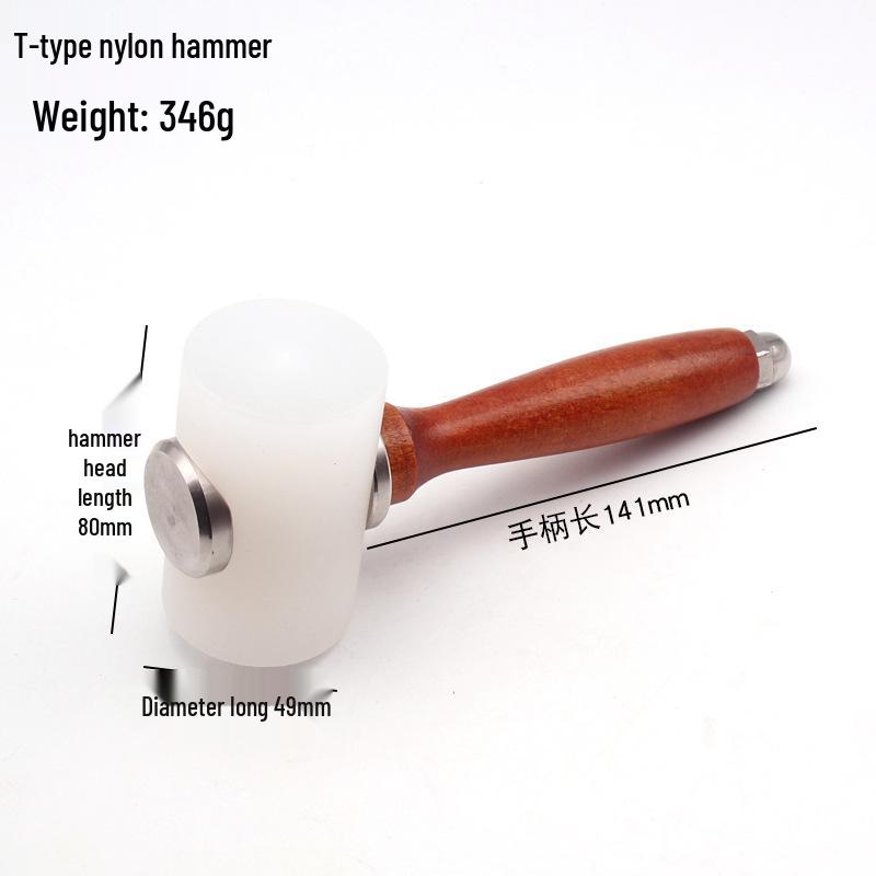

Handmade Beech Wood Leather Carving T-shaped Hammer