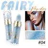 JULYSTAR Polvere da Picchiettare Illuminante, Spugnetta con Polvere Scintillante Magica per Viso Corpo, Illuminante per Trucco da Palcoscenico per Occhi Labbra Clavicola