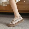 Fashion Hot Brand 3.5CM Cow Suede Genuine Leather Women Sandals Shoes Flats Spring Hollow Slippers Mary Jane Flats Autumn Platform Wedge