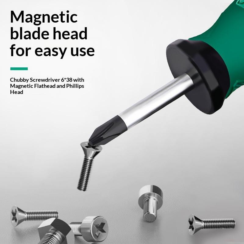 Magnetic Screwdriver Set With Non Slip Grip Durable Steel Shaft Perfect For Home Repair Diy Projects