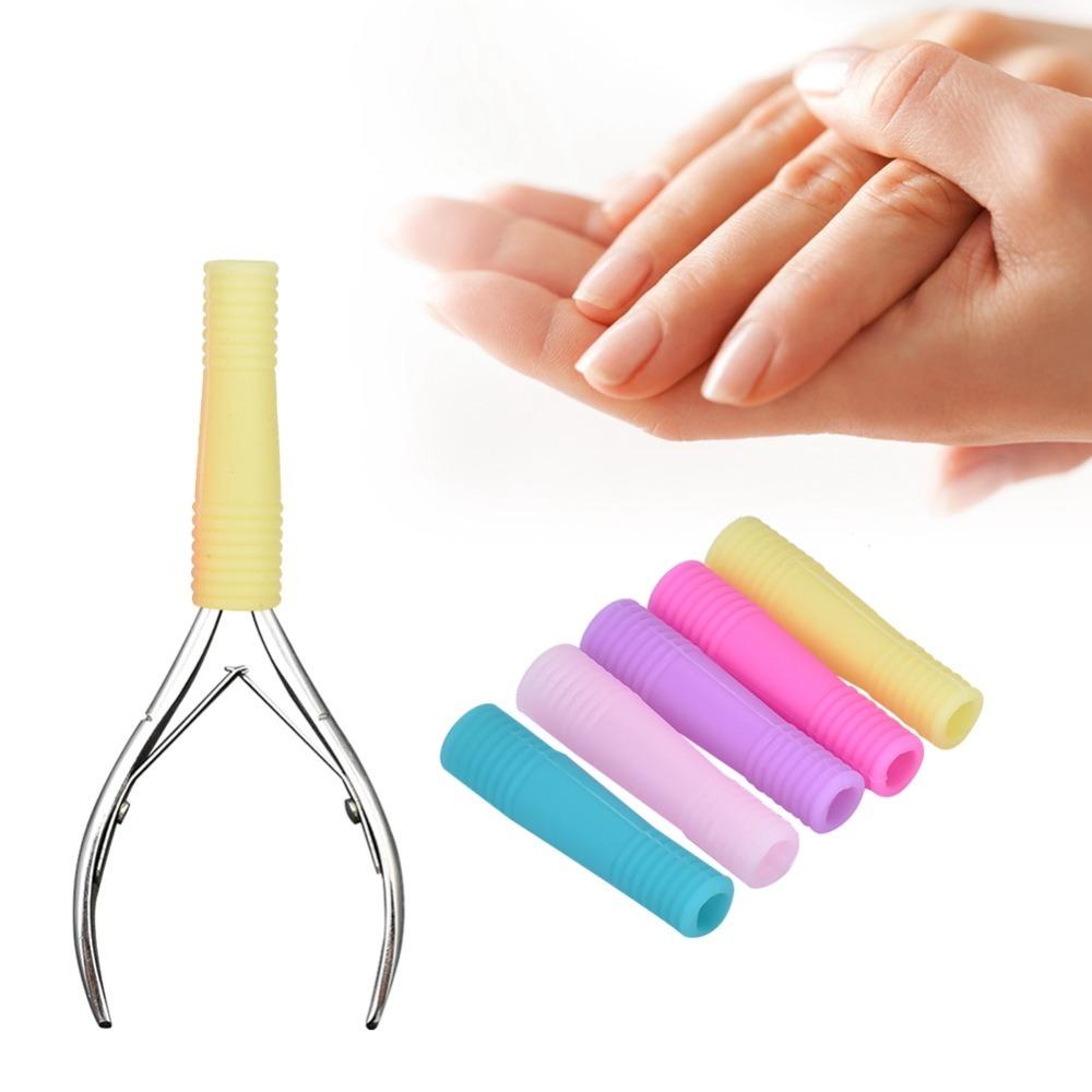 

10PCS Cover Protector Nipper Protective Cap Spiral Tube Dead Skin Scissors Sleeve Beauty Salon
