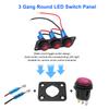 1pc 20A 12V-24V 3-position Round LED Switch Panel Waterproof For Toggle Switch Panel For LED Light Strips Work Lights