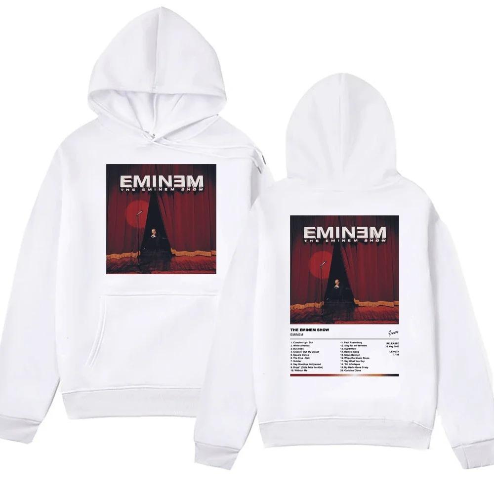 Eminem Singer Men's and Women's Hooded Sweatshirts 90s Retro Harajuku Clothing Casual Hoodies Fashionable Hooded Sweatshirts