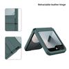 Matte Wrist Strap Hinge Full Protection Hard Case for Samsung Galaxy Z Flip 7 FE / 6 Folding Wristband Cover With Tempered Glass