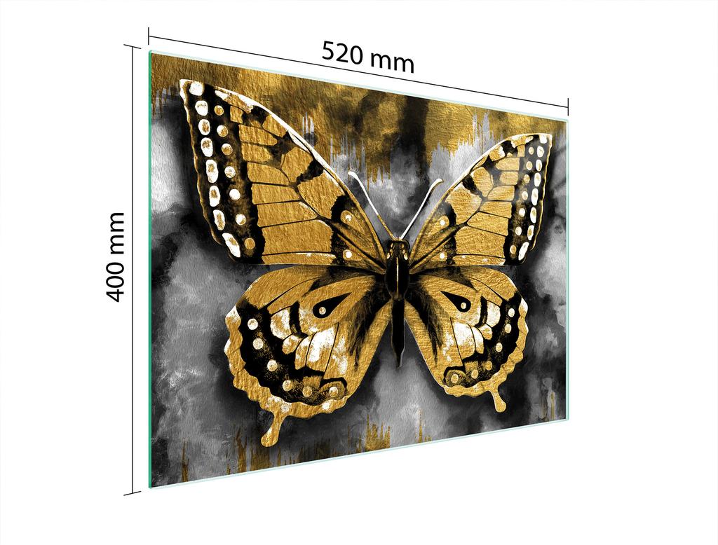 GLAS-SCHNEIDEBRETT 52x40 SCHMETTERLING