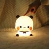 Kawaii Medvěd Panda Bubu A Dudu LED Silikonová Noční Lampa Roztomilé Kreslené Noční Světlo Dekorace Ložnice Obývací Pokoj Panenky Dárky