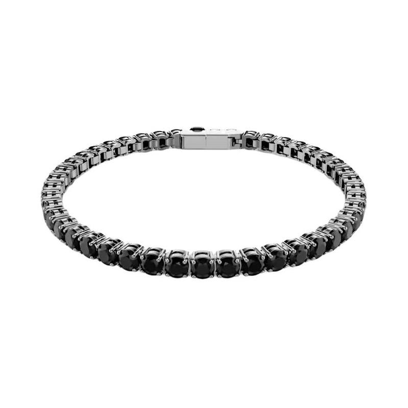 Swarovski Simple personality, ruthenium plated bracelet, same style for men and women, couple style, black 5696031