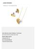 European & American Cross-Border Heart Titanium Steel Necklace & 18K Gold-Plated Heart Earrings - Fashionable & Luxurious