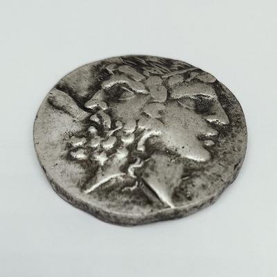 Zeus și Hera, statuetă față-verso, monede grecești antice de argint, monede vintage, sculptură, mitologie, monede homerice, de colecție