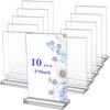 GANGBARU 10 Pack 4 X 6'' Acrylic Sign Holder Clear Display Stand Double Sided Vertical Flyer Menu Brochure Holders For Restauran