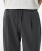 MUSINSA STANDARD Wide Easy Elastic Waist Crop Slacks [Medium Gray]