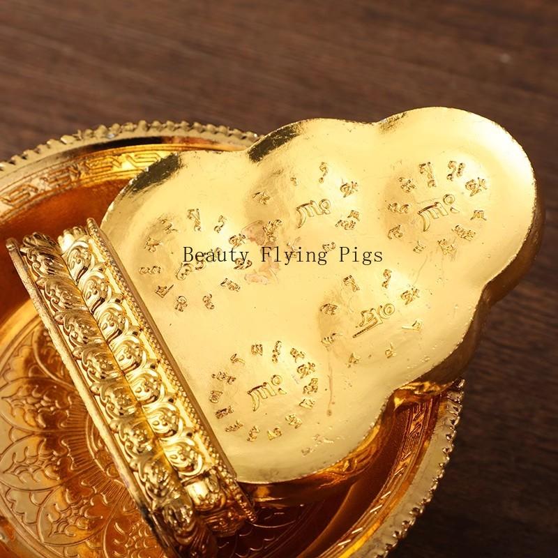 1pc Metal Feng Shui Ornament Household sacrificial utensils Buddhist Hall Supplies Feng Shui Accessories metal handicrafts