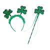 Glitter Headband Shamrock Photo Props Fun Lace Headband Party Blingbling Karaoke Party Hair Hoop Leprechaun
