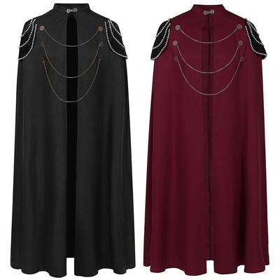 2025 Europäischer & Amerikanischer Retro Königlicher Umhang mit Kapuze für Herren & Damen mit Perlenvorhang-Kette.