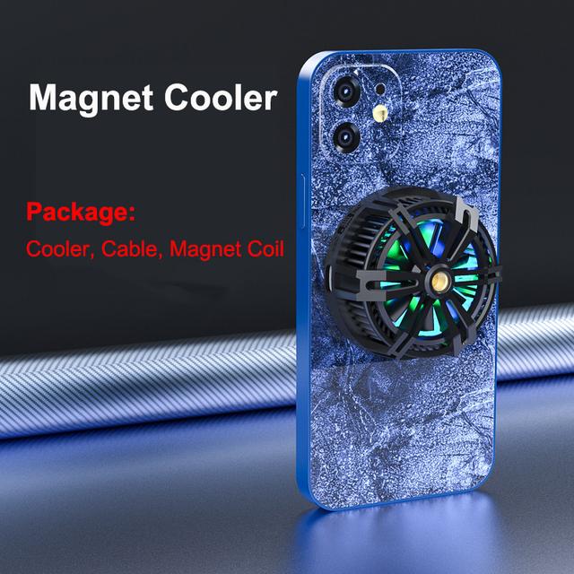 Semiconductor Phone Cooling Fan Noise Reduction Magntic Cooler Support Wireless Charging Heat Sink for IPhone 13 12 IPad Samsung