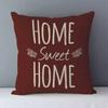 Home Decoration Trendy Phrase Hello Sweet Home, Pattern Cushion Cover For Sofa, Bedroom, Car, Pillow Cover