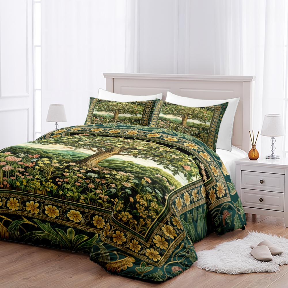 French Chateau Style Fairytale Garden Duvet Cover Set King Queen Double Full Twin Single  Duvet Cover Pillow Case Bed Linen Set 135x200cm