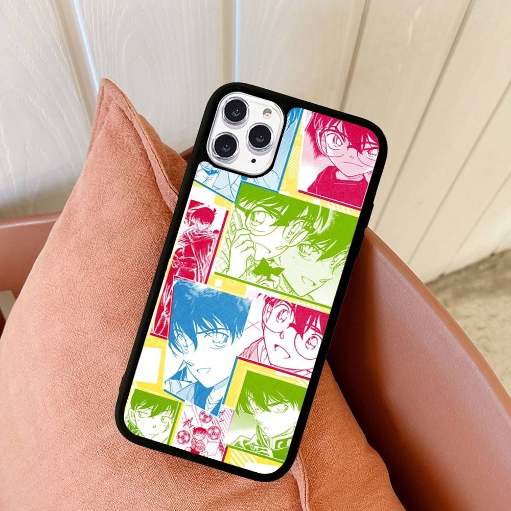 Japan D-Detective Conan PC+TPU Phone Case For IPhone 11 12 13 14 15 16 17 Plus Pro Max Cover