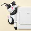 Cubierta de Interruptor de Luz de Gato Pegatina 3D, Placa de Pared Decorativa de Resina, Pegatinas Decorativas de Animales Lindos, Decoraciones Peel And Stick para el Hogar Dormitorio