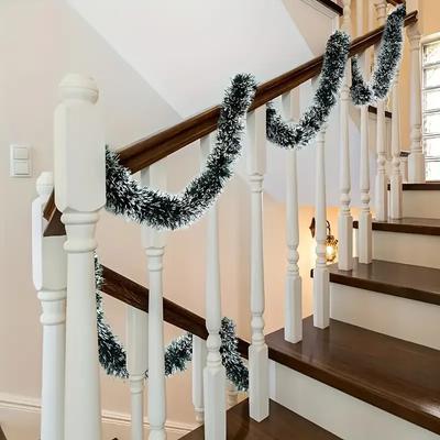 Christmas Tinsel Garlands Decoration Bar Tops Ribbon Garland with Bowknot Xmas Tree Ornaments Party Home Decor Pendant Prop