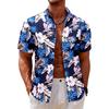 Chemise de Plage d'Été pour Homme à Manches Courtes Impression Numérique 3D Chemise Arbre de Coco Homme Décontracté à Boutons Hauts 100% Polyester