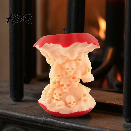 Novelty Office Desk Accessory 3D Printed Apples Skull Figurine Spooky Skeleton Halloween Home Decor Sculpture Gothic Desktop Decor Personalized