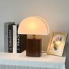 Retro Lampa Stołowa Dekoracyjna z Litego Drewna + Abażur z Tkaniny Skandynawska do Sypialni Gabinetu na Stolik Nocny Dekoracyjne Światło Nocne Dekoracja Domu