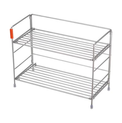 CB Japan 2-Way Seasoning Rack, 1/2 Tier, Foldable, Compact Storage, Stainless Steel, Spice Rack, Atomico