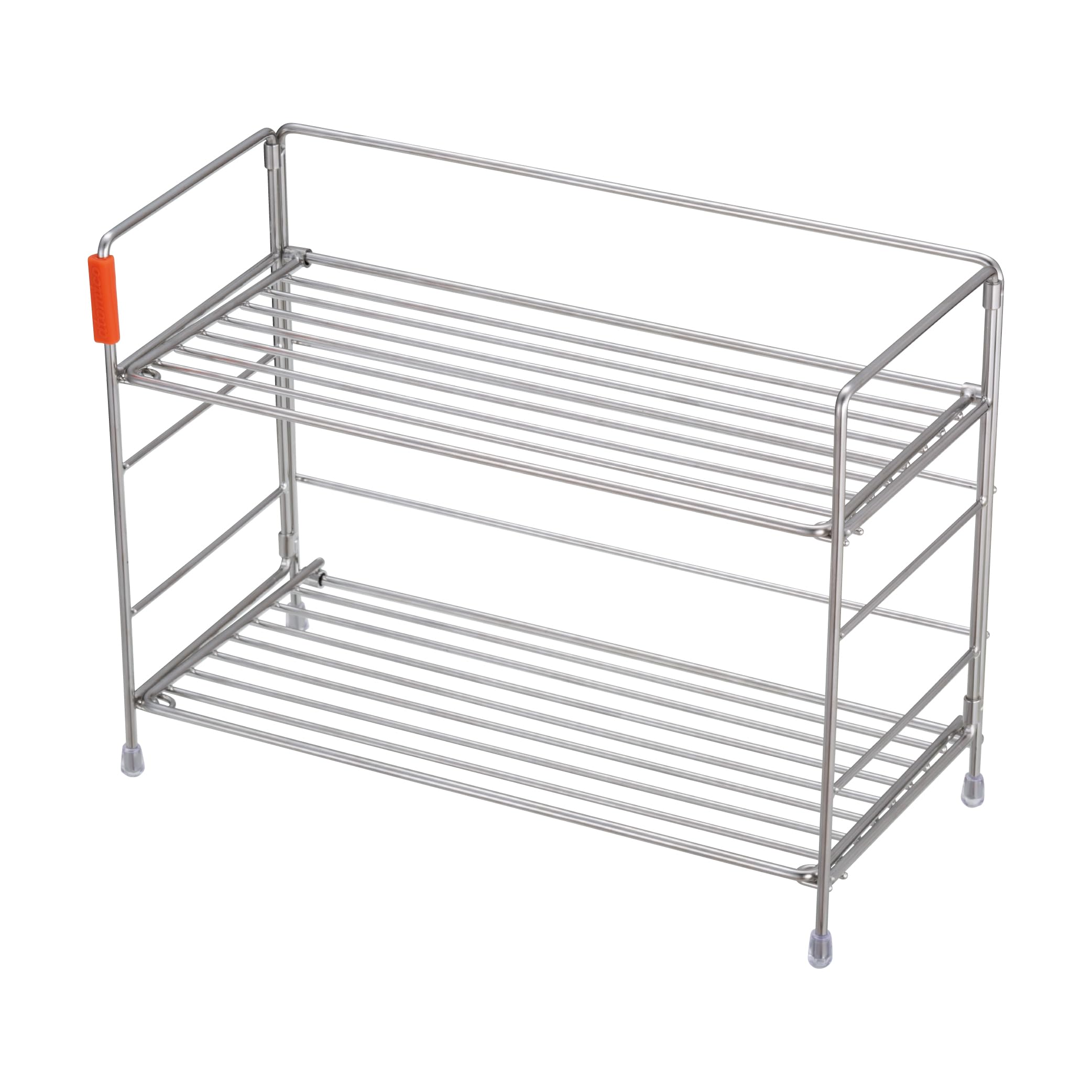 

CB Japan Seasoning Compact Stainless Spice atomico 2-Way Rack, 1/2 Tier, Foldable, Storage, Steel, Rack,